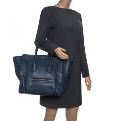 مملوكة مسبقًا حقيبة سيلين ميني لاغيدج جلد أسود