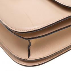 Pre Owned Celine Beige Leather Medium Classic Box Shoulder Bag