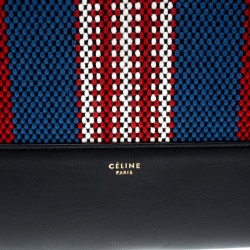 Celine Multicolor Striped Canvas and Leather Solo Pouch