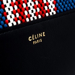 Celine Multicolor Striped Canvas and Leather Solo Pouch