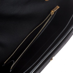 Pre Owned Celine Black Leather Pocket Envelope Shoulder Bag