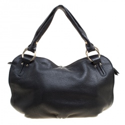 Celine Black Leather Large Bittersweet Hobo