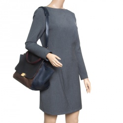 مملوكة مسبقًا Celine Tri Color Leather Medium Trapeze Tote