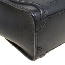 Pre Owned Celine Black Leather Nano Luggage Top handle Bag
