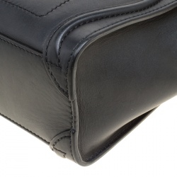 Pre Owned Celine Black Leather Nano Luggage Top handle Bag