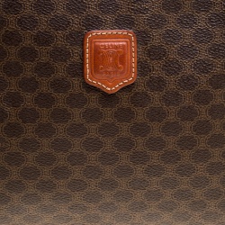 Pre Owned Céline Brown Coated Canvas and Leather Macadam Satchel