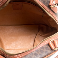 Pre Owned Céline Brown Coated Canvas and Leather Macadam Satchel