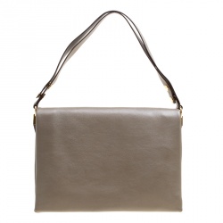Pre Owned Celine Beige Leather Blade Flap Bag