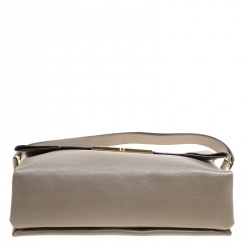 Pre Owned Celine Beige Leather Blade Flap Bag