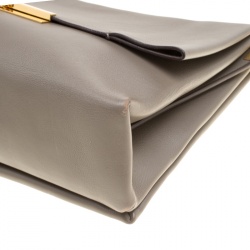 Pre Owned Celine Beige Leather Blade Flap Bag