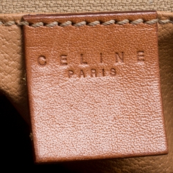 Céline Brown Macadam Coated Canvas  Boston Bag