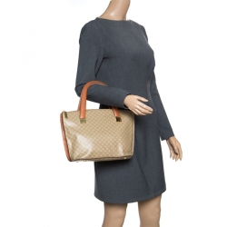 مملوكة مسبقًا Celine Beige/Brown Coated Canvas and Leather Macadam Zip Tote