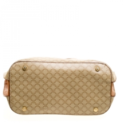 مملوكة مسبقًا Celine Beige/Brown Coated Canvas and Leather Macadam Zip Tote