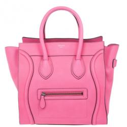 Celine Fluo Pink Mini Luggage Tote