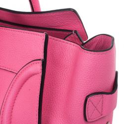 Pre Owned Celine Fluo Pink Mini Luggage Tote