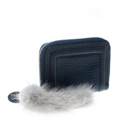 Pre Owned Celine Blue Patent Leather Coin Purse