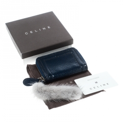 Pre Owned Celine Blue Patent Leather Coin Purse