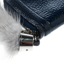 Pre Owned Celine Blue Patent Leather Coin Purse