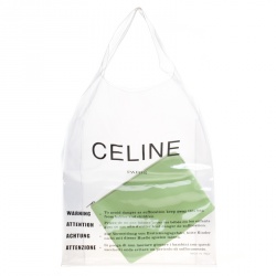 Celine PVC Dull Polish Transparent Plastic Shopping Bag Runway