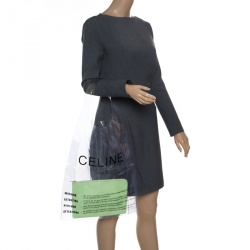 Celine Transparent Plastic Bag with Zip Pouch Clutch Celine