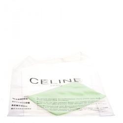 Pre Owned Celine Transparent Plastic Bag with Zip Pouch Clutch