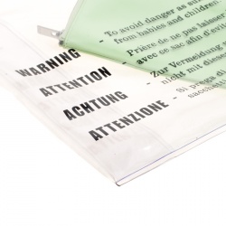 Pre Owned Celine Transparent Plastic Bag with Zip Pouch Clutch