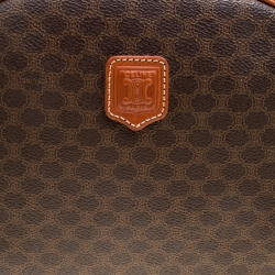 Pre Owned Céline Brown Coated Canvas and Leather Macadam Satchel