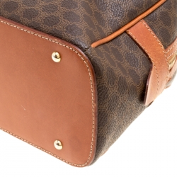 Pre Owned Céline Brown Coated Canvas and Leather Macadam Satchel