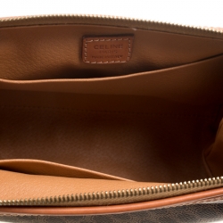 Celine Brown Macadam Coated Canvas Pouch
