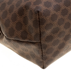 Celine Brown Macadam Coated Canvas Pouch