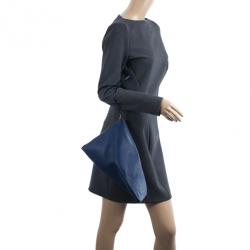 مملوكة مسبقًا Celine Lambskin Ink Blue Berlingot Clutch