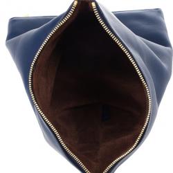 مملوكة مسبقًا Celine Lambskin Ink Blue Berlingot Clutch