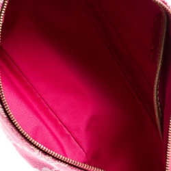 Pre Owned Celine Pink Macadam Canvas Vintage Shoulder Bag