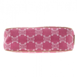 Pre Owned Celine Pink Macadam Canvas Vintage Shoulder Bag