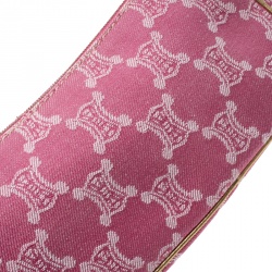 Pre Owned Celine Pink Macadam Canvas Vintage Shoulder Bag