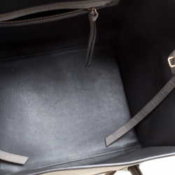 Pre Owned Celine Grey Croc Embossed Leather Small Phantom Luggage Tote