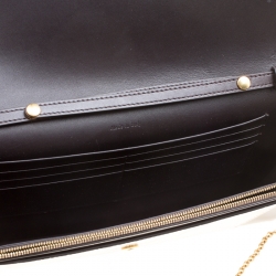 Pre Owned Celine Tri Color Leather and Snakeskin Envelope Chain Clutch