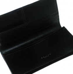 Pre Owned Celine Black Coated Canvas Macadam Wallet