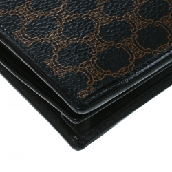 Pre Owned Celine Black Coated Canvas Macadam Wallet