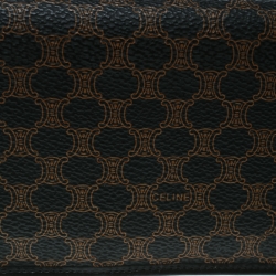 Pre Owned Celine Black Coated Canvas Macadam Wallet
