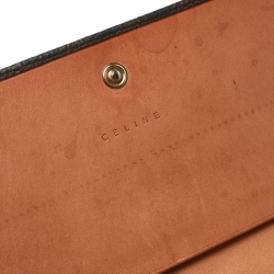 Celine Brown Coated Canvas Macadam Wallet