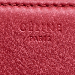 Pre Owned Celine Red Leather Medium Phantom Luggage Tote