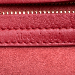 Pre Owned Celine Red Leather Medium Phantom Luggage Tote