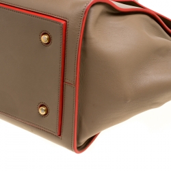 Pre Owned Celine Beige Leather Medium Tie Tote