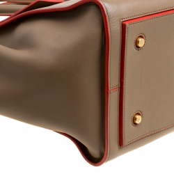 Pre Owned Celine Beige Leather Medium Tie Tote