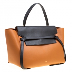 Pre Owned Celine Bicolor Leather Medium Belt Bag