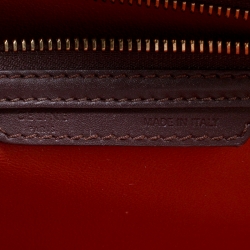 Pre Owned Celine Tri Color Leather Mini Luggage Tote