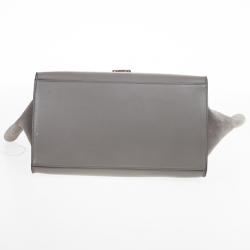 مملوكة مسبقًا Celine Grey Croc Embossed Leather Trapeze Luggage Tote