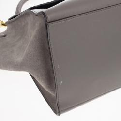 مملوكة مسبقًا Celine Grey Croc Embossed Leather Trapeze Luggage Tote