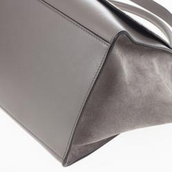 مملوكة مسبقًا Celine Grey Croc Embossed Leather Trapeze Luggage Tote